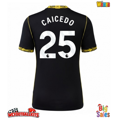 Chelsea Moises Caicedo #25 Replica Away Stadium Shirt for Women 2026-27 Short Sleeve
